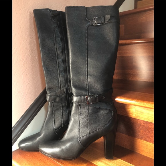 Cole Haan black leather boots, size 10 - Picture 1 of 12